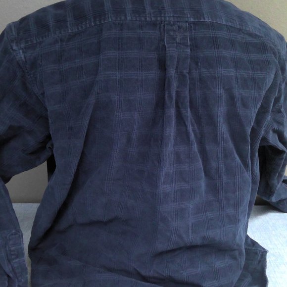 Cabela's Dick Idol Blue Corduroy Button Up Shirt Long Sleeve Men's XL - Picture 4 of 9